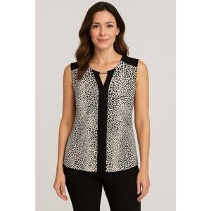 Jones New York Women's Sleeveless Stretch Blouse Tank XL